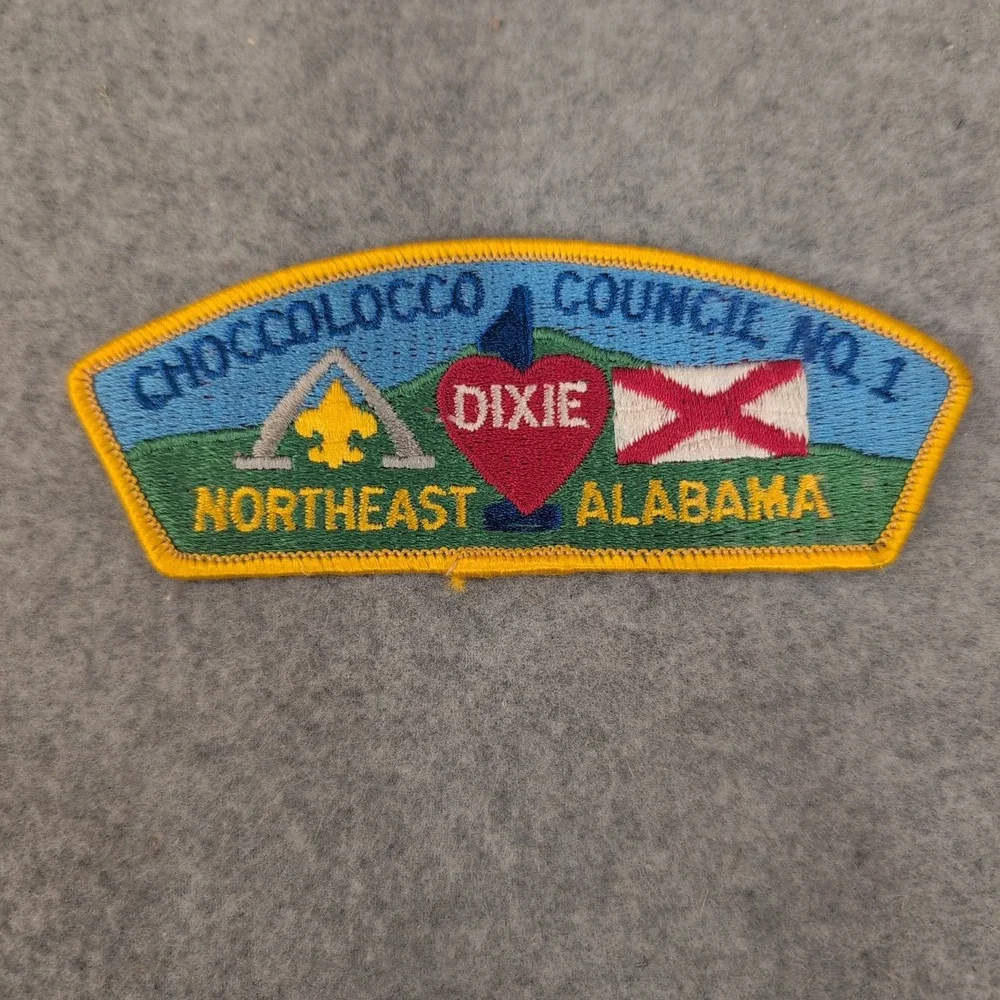 Choccolocco Council No 1 Dixie Northeast Alabama Boy Scout Embroidered Patch - Picture 1 of 2
